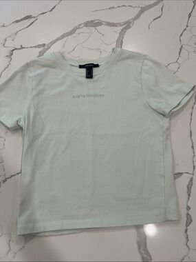 Forever 21 Mint Graphic Kids/Juniors' Tee - Light Green